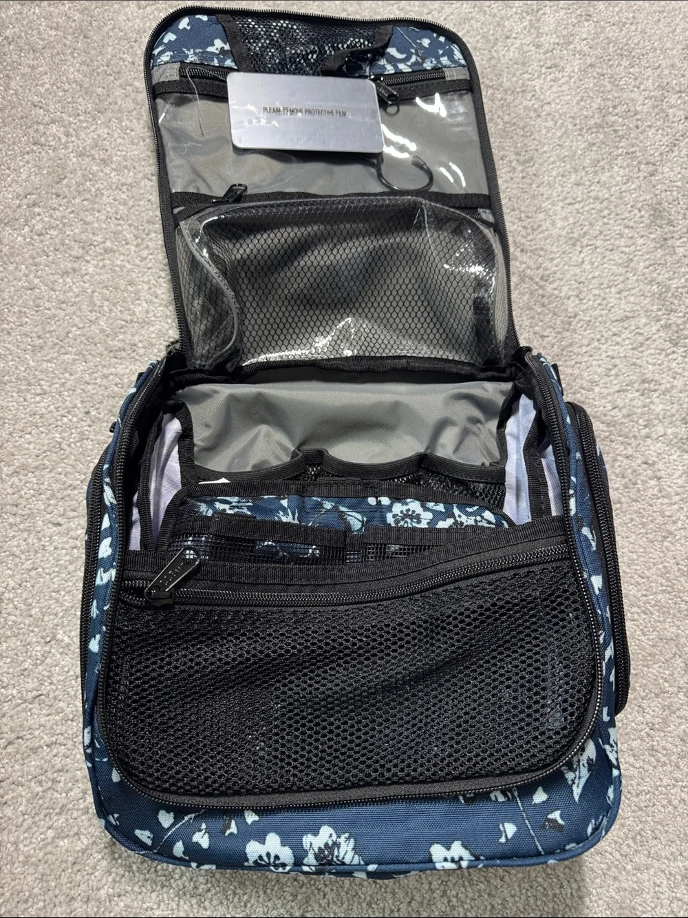 NWT L.L. Bean Floral Cosmetic Case Travel Toiletry Bag Vacation Luggage